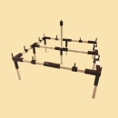 Rahmen: Ritterzelt 4x4 ohne Mittelmast und Vordachstangen